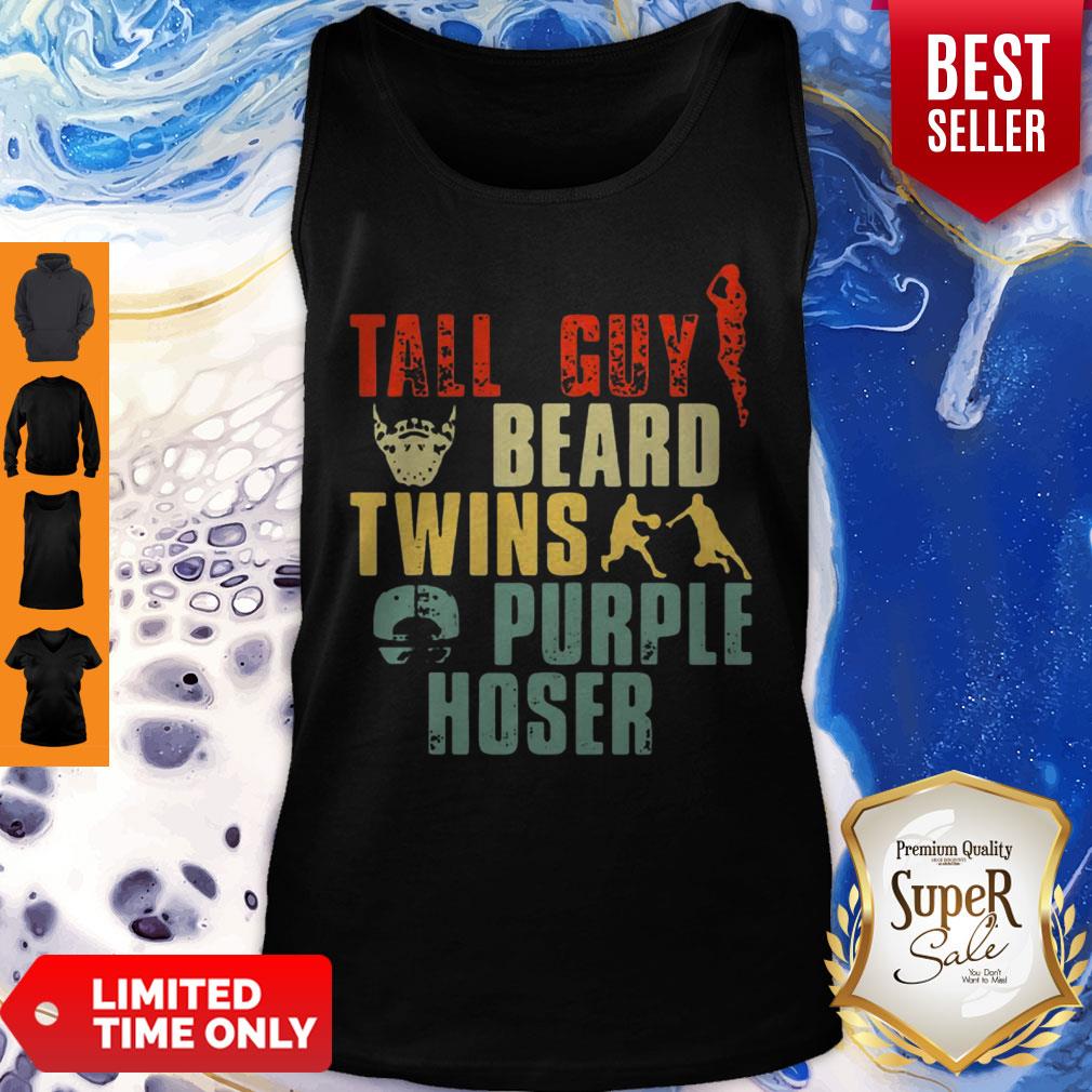 Tall Guy Beard Twins Purple Hoser Shirt - Image 3
