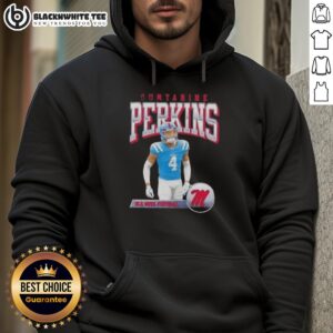 Alternative view of Awesome Suntarine Perkins Ole Miss Football Illustrated T-Shirt