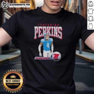 Awesome Suntarine Perkins Ole Miss Football Illustrated T-Shirt