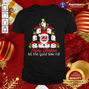 Hot Merry Christmas Let The Good Time Roll Santa Face Mask 2020 Toilet Paper Xmas Tree Shirt