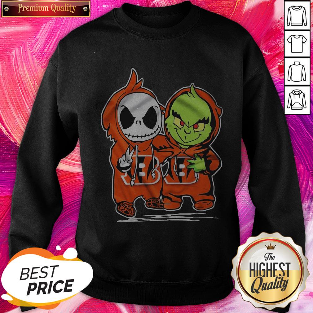 Great Baby Skeleton And Baby Grinch Bengals Baseball Shirt - Image 4