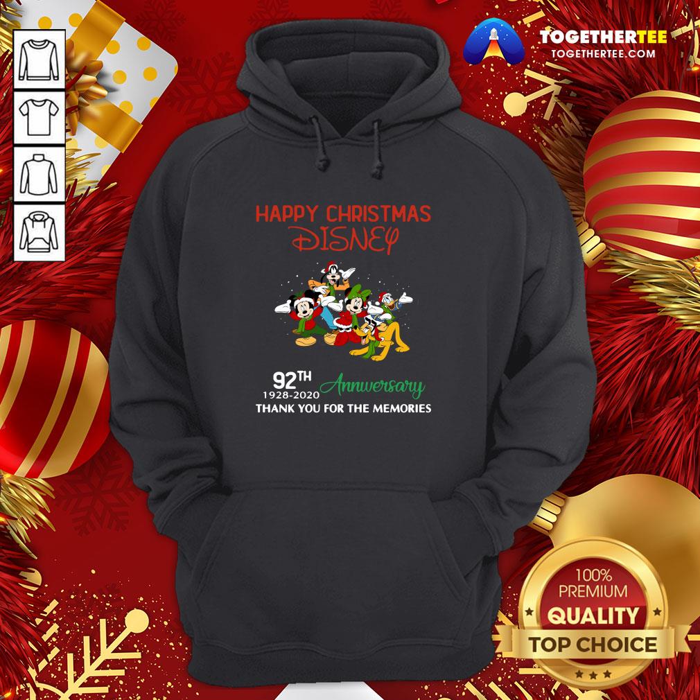 Good Christmas Disney 92th Anniversary Thank You For The Memories Shirt - Image 5