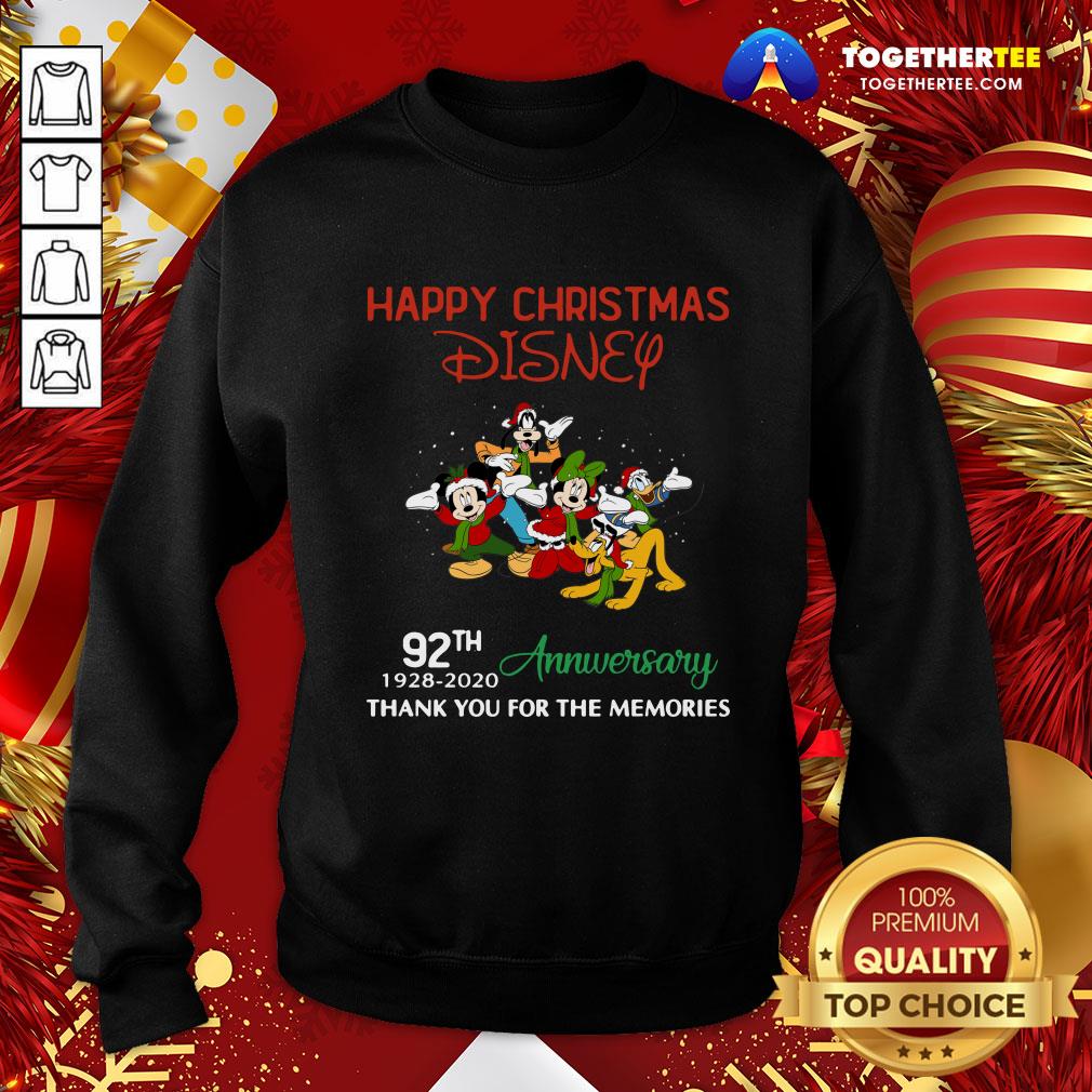 Good Christmas Disney 92th Anniversary Thank You For The Memories Shirt - Image 4