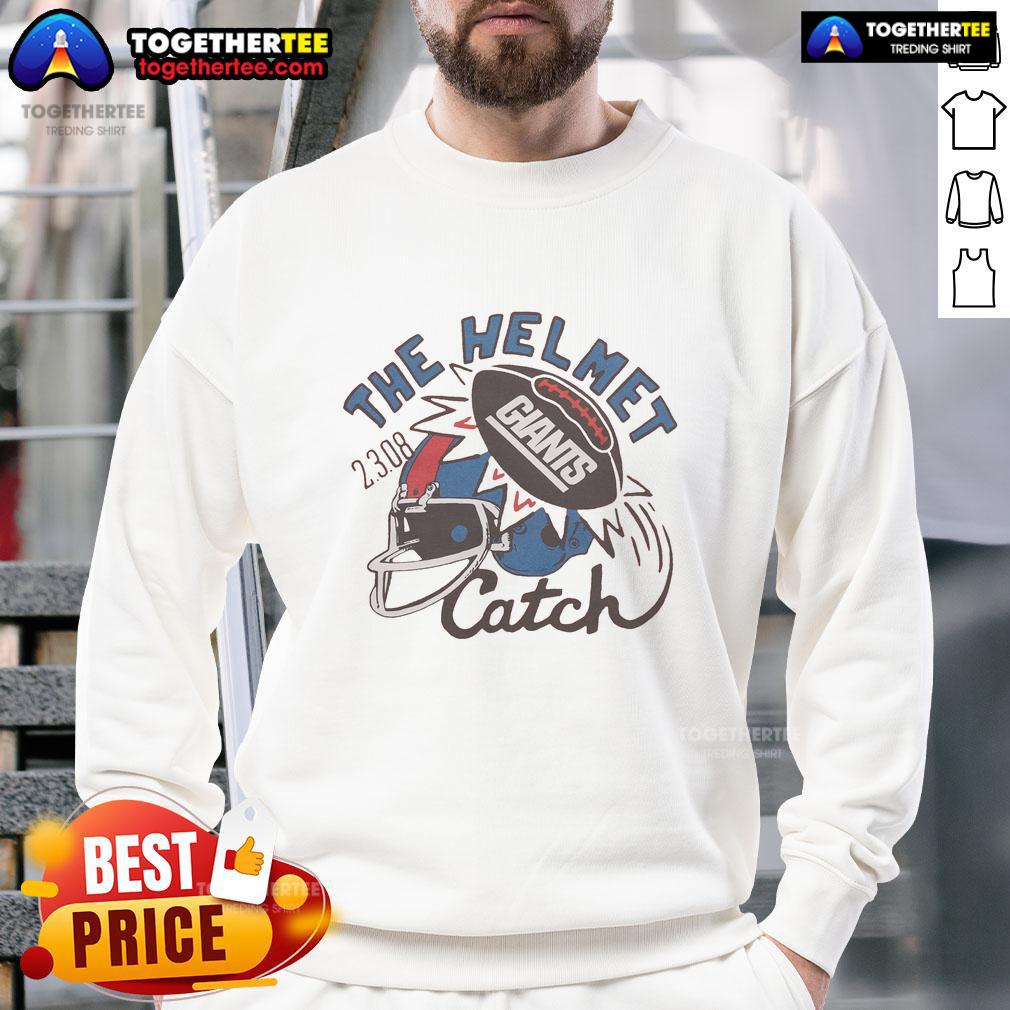 Awesome New York Giants The Helmet Catch T-Shirt - Image 5