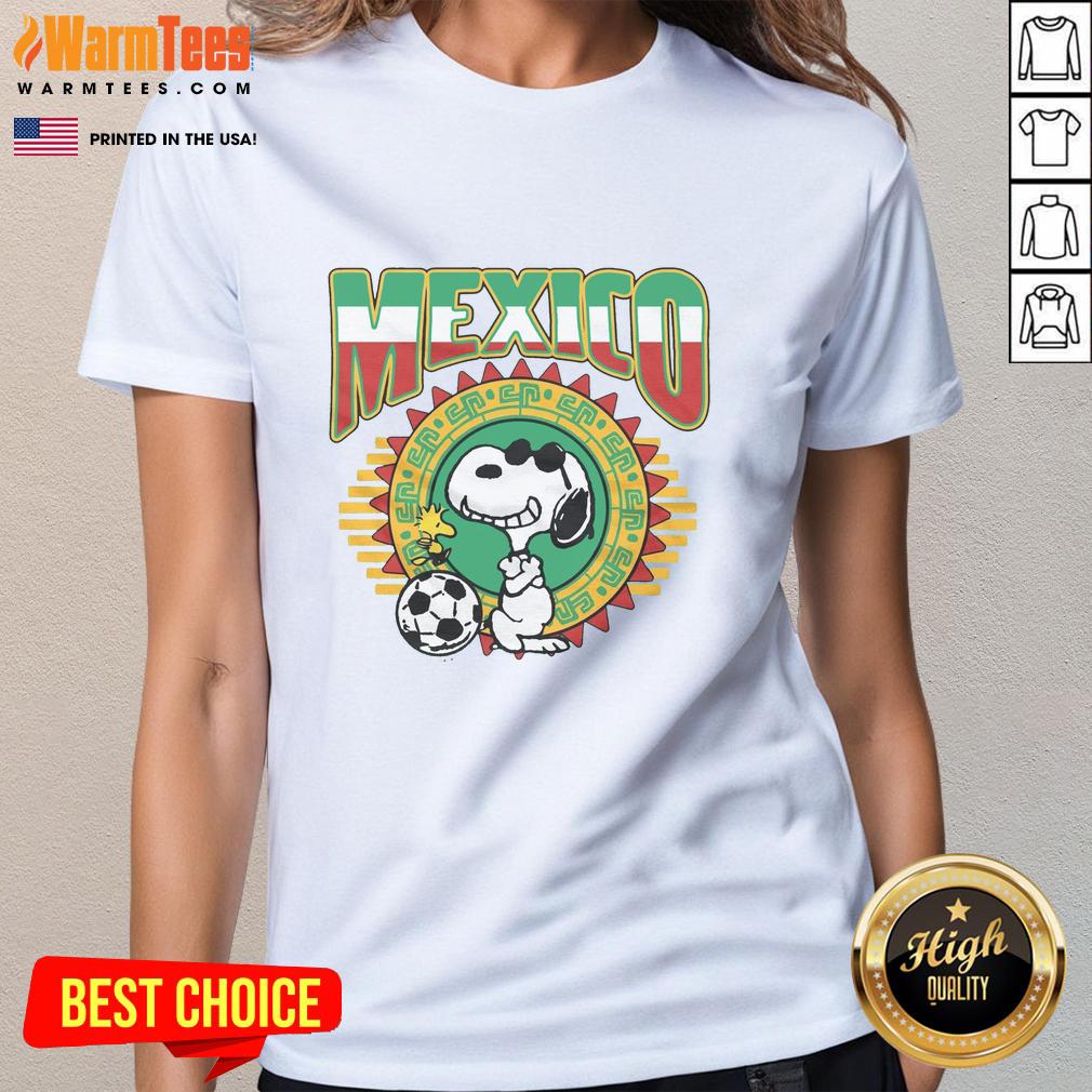 Cute Peanuts Snoopy X Mexico Soccer T-Shirt - Image 3