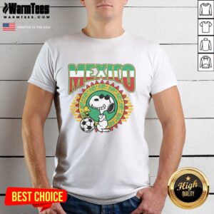 Cute Peanuts Snoopy X Mexico Soccer T-Shirt