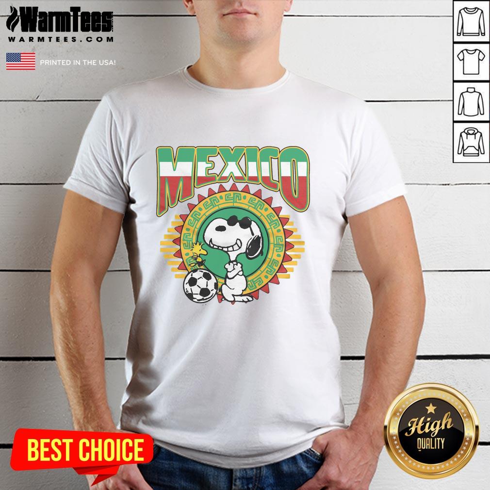 Cute Peanuts Snoopy X Mexico Soccer T-Shirt