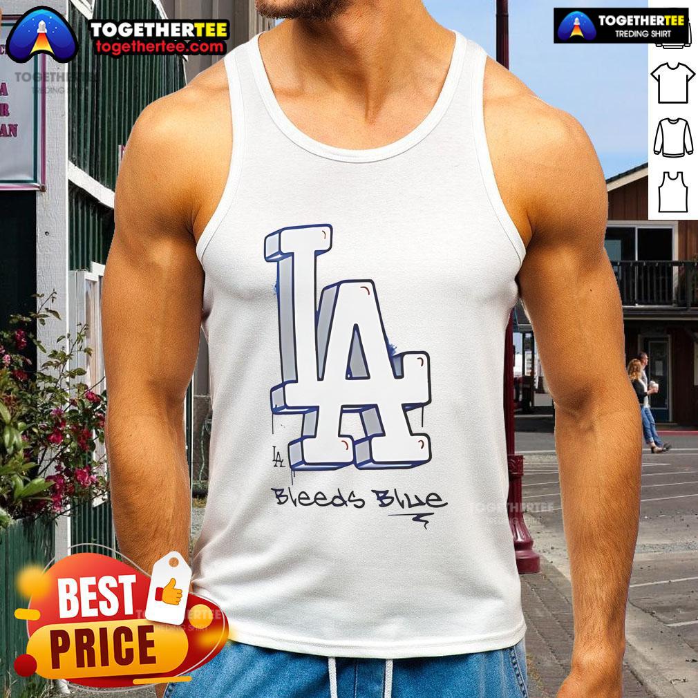 Good Los Angeles Dodgers Bleeds Blue Local Hometown T-Shirt - Image 4