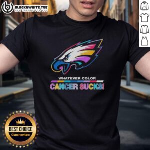 Good Philadelphia Eagles Football Whatever Color Cancer Sucks Logo Colors T-Shirt