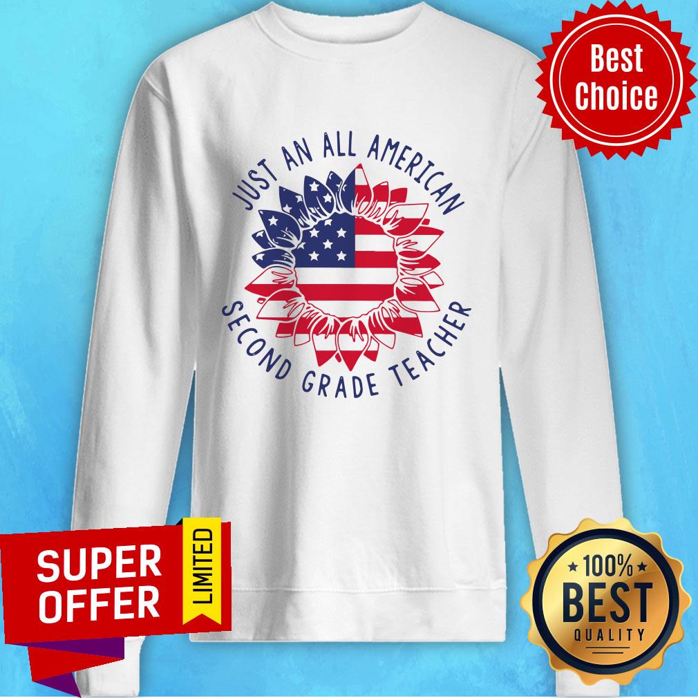 Funny Second Grade Teacher Just An All American Shirt - Image 2