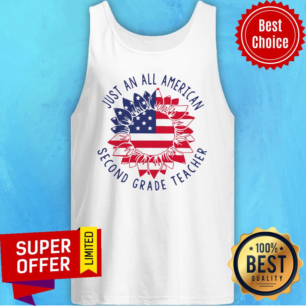 Funny Second Grade Teacher Just An All American Shirt - Image 5