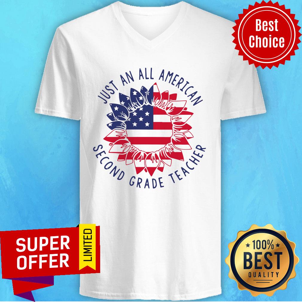 Funny Second Grade Teacher Just An All American Shirt - Image 4