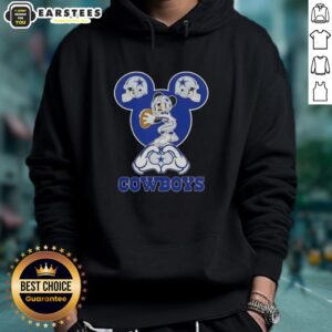 Top Mickey Hands Heart Love Dallas Cowboys Football T-Shirt