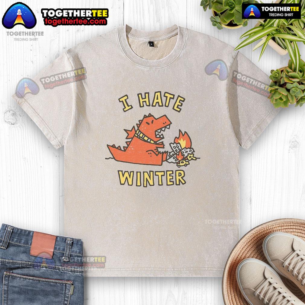 Official I Hate Winter Hostila Winter T-Shirt - Image 6