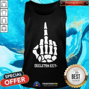 Alternative view of Original With All Due Respect F U Skeleton Key T-Shirt