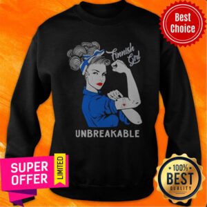 Alternative view of Awesome Strong Woman Tattoo Finnish Girl Unbreakable Shirt