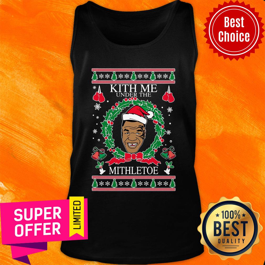 Mike Tyson Kith Me Under The Mithletoe Ugly Christmas Shirt - Image 4