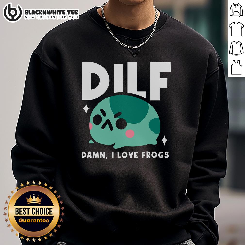 Funny DILF Damn I Love Frogs T-Shirt - Image 5