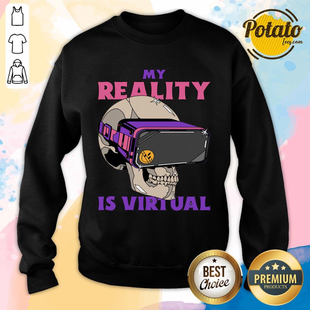 My Reality Is Virtual Skull Shirt - Image 3