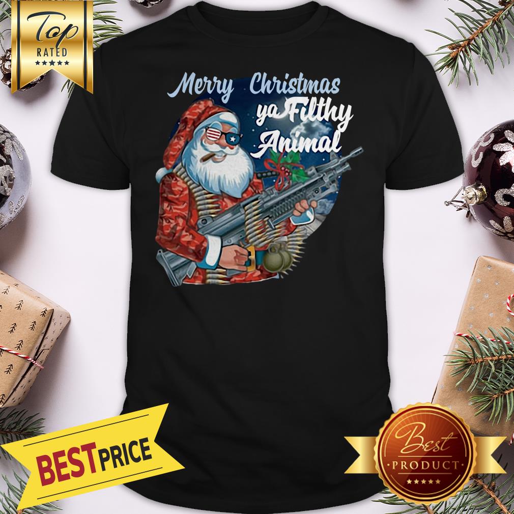 Official Santa Claus Merry Christmas Ya Filthy Animal Shirt