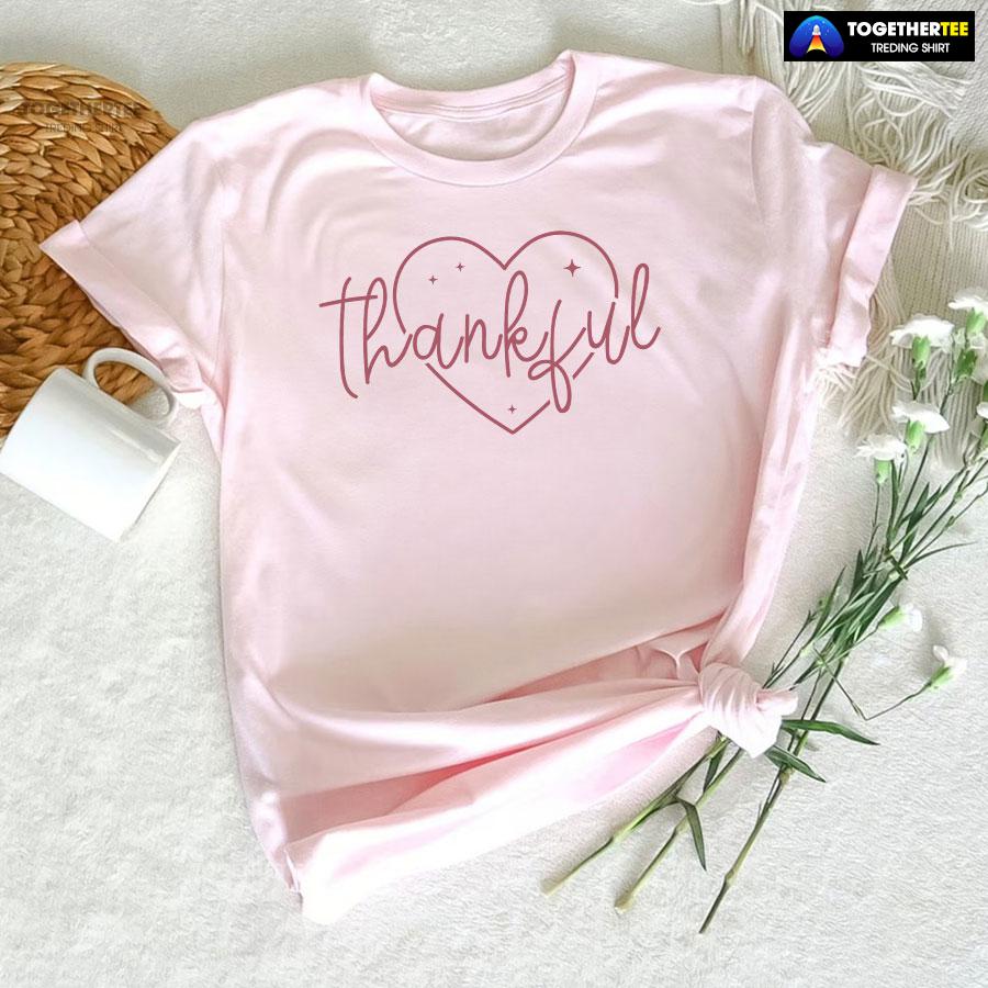 Thankful Heart Happy Thanksgiving T-Shirt - Image 6