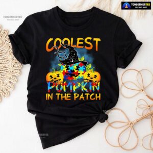 Coolest Pumpkin In The Patch Autism Awareness for Halloween T-Shirt