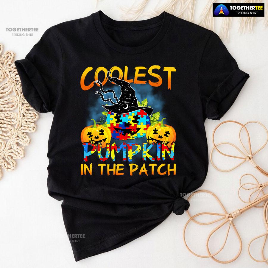Coolest Pumpkin In The Patch Autism Awareness for Halloween T-Shirt
