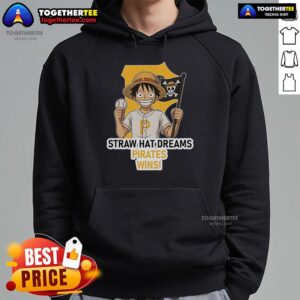 Alternative view of Premium Pittsburgh Pirates Monkey D. Luffy Straw Hat Dreams Wins T-Shirt