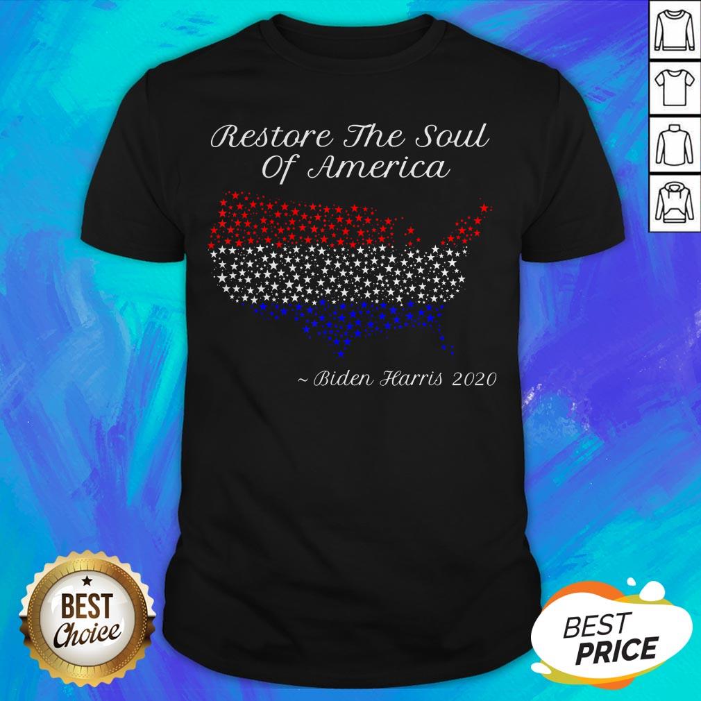 Biden Harris 2020 Restore The Soul Of America Map American Flag Shirt