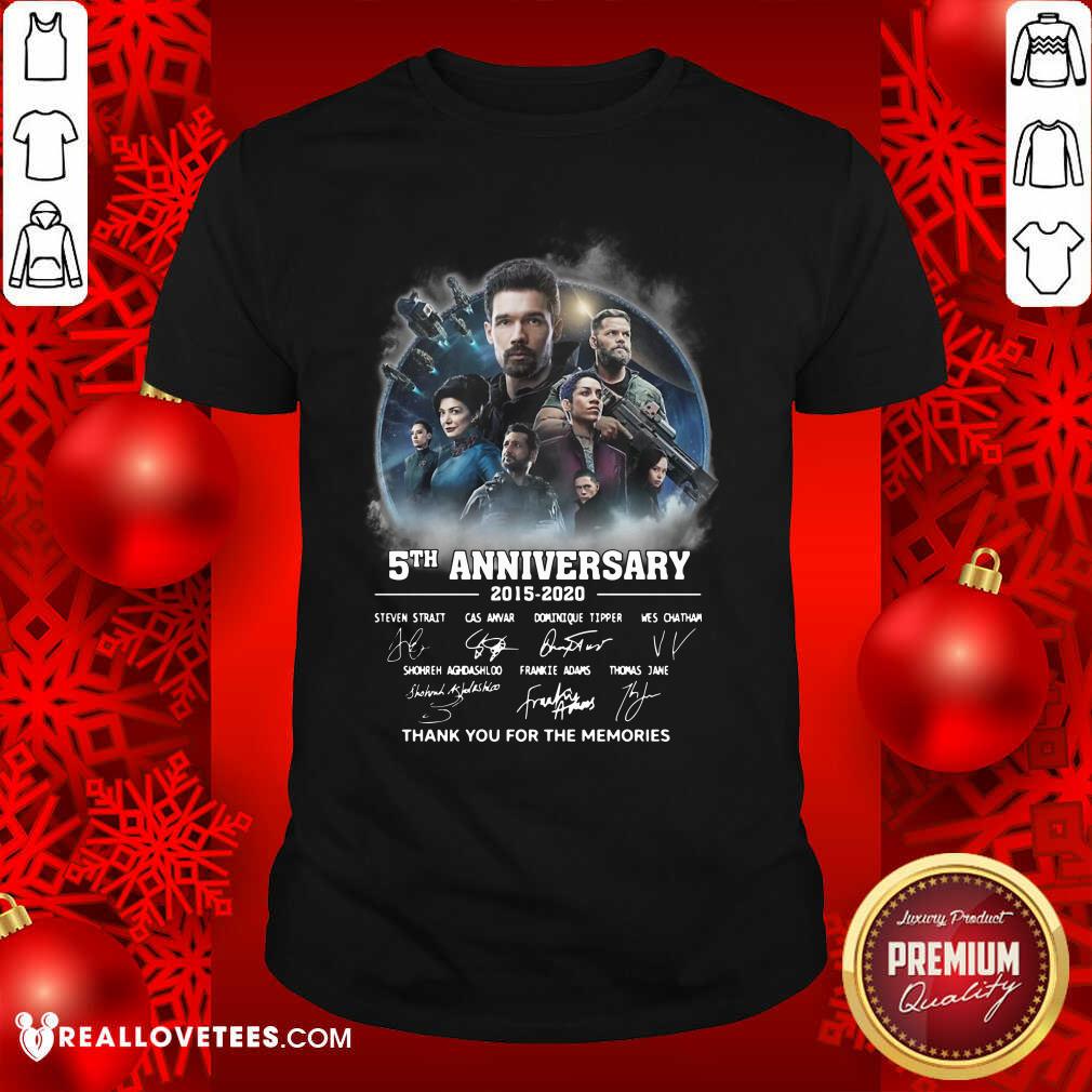 Premium The Expanse 5th Anniversary 2015 2020 Thank You For The Memories Signatures Shirt