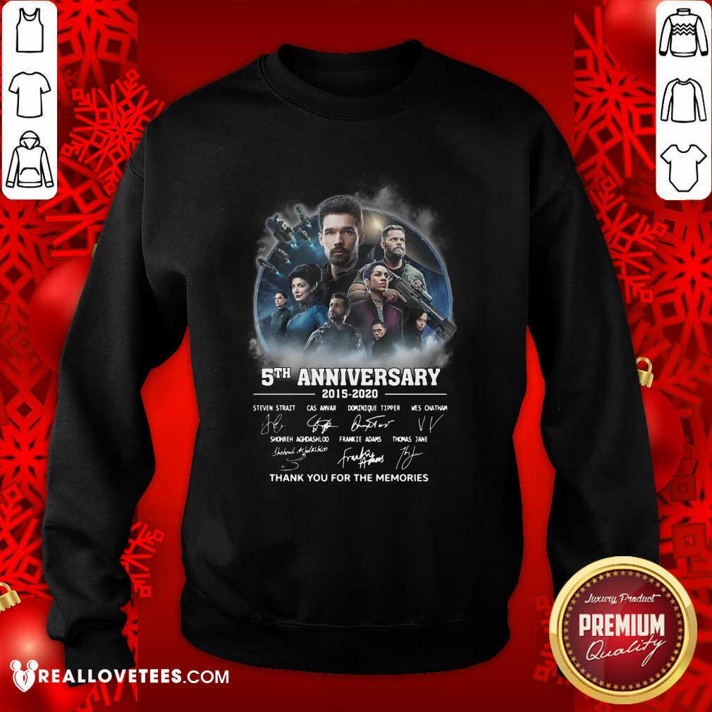 Premium The Expanse 5th Anniversary 2015 2020 Thank You For The Memories Signatures Shirt - Image 3