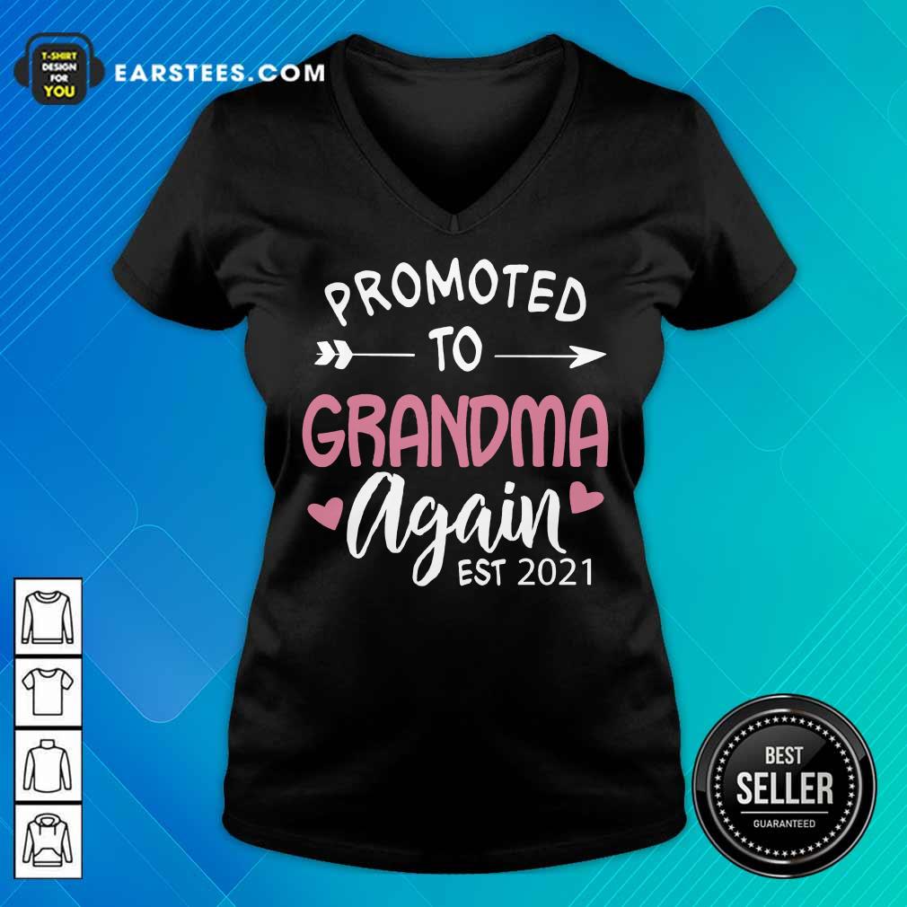 Excellent Promoted To Grandma EST 2021 Shirt - Image 5