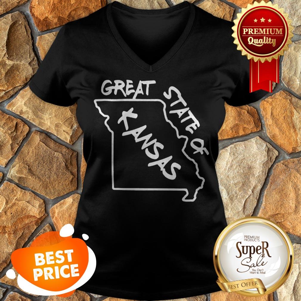 Nice Great State Of Kansas Map Shirt - Image 4