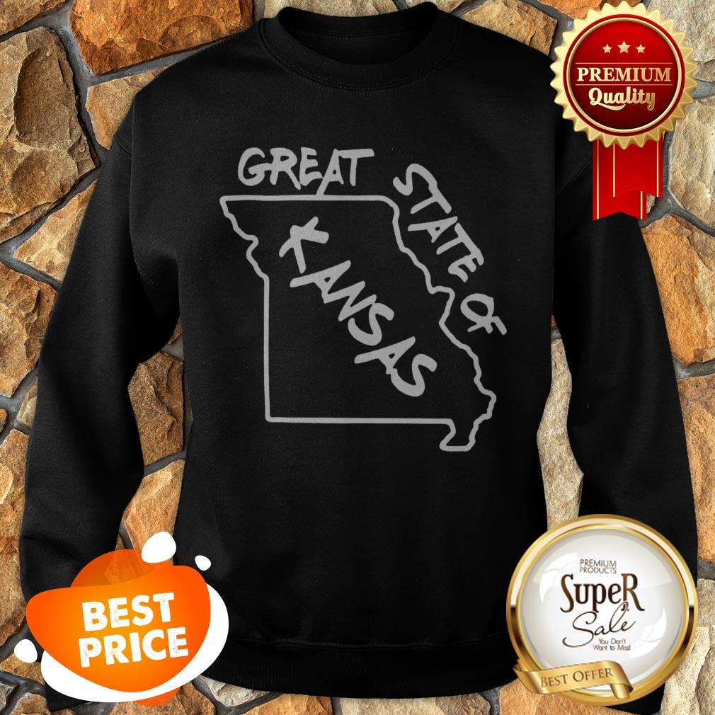 Nice Great State Of Kansas Map Shirt - Image 3