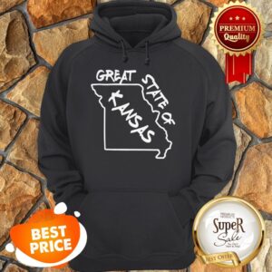Alternative view of Nice Great State Of Kansas Map Shirt