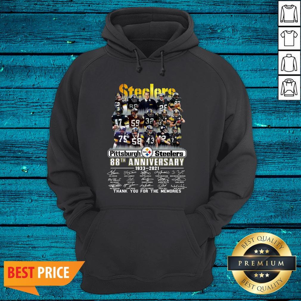 Pittsburgh Steelers 88th Anniversary 1933 2021 Thank You For The Memories Signatures Shirt - Image 3