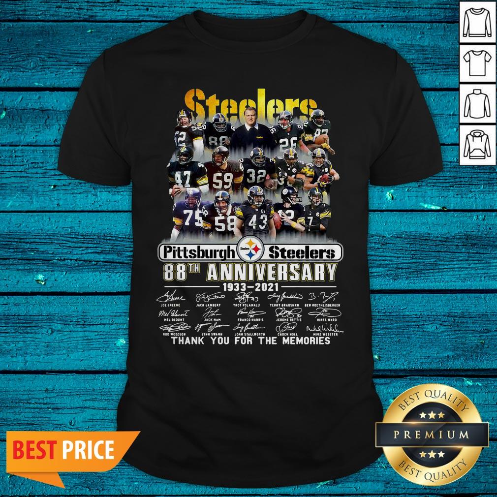 Pittsburgh Steelers 88th Anniversary 1933 2021 Thank You For The Memories Signatures Shirt