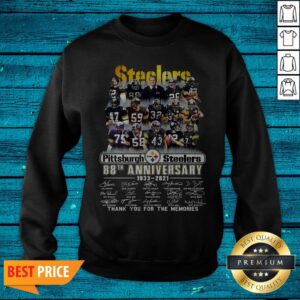 Alternative view of Pittsburgh Steelers 88th Anniversary 1933 2021 Thank You For The Memories Signatures Shirt