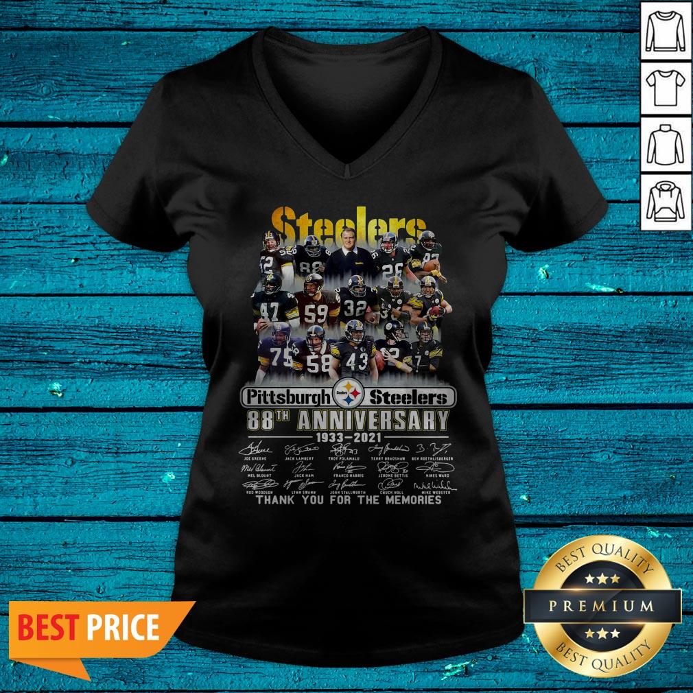 Pittsburgh Steelers 88th Anniversary 1933 2021 Thank You For The Memories Signatures Shirt - Image 4