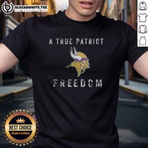 Top Minnesota Vikings Football A True Patriot Freedom T-Shirt