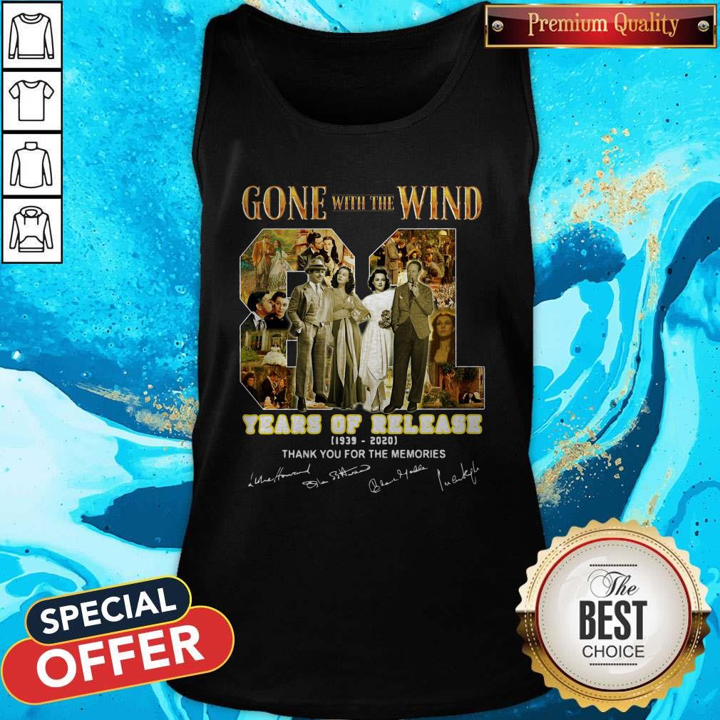 Premium Gone With The Wind 81 Years Of Release 1939 2020 Thank You For The Memories Signatures Shirt - Image 5