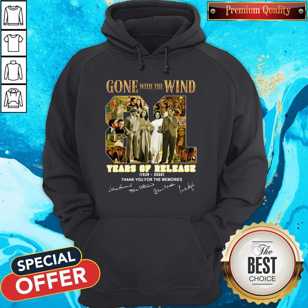 Premium Gone With The Wind 81 Years Of Release 1939 2020 Thank You For The Memories Signatures Shirt - Image 3