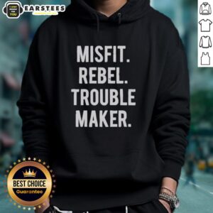 Alternative view of Nice Misfit Rebel Trouble Maker T-Shirt