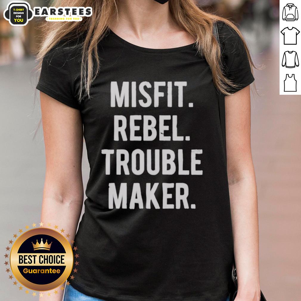 Nice Misfit Rebel Trouble Maker T-Shirt - Image 3