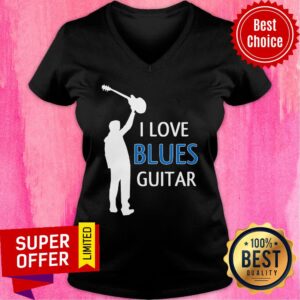 Alternative view of Nice I Love Blues Guitar Shirt