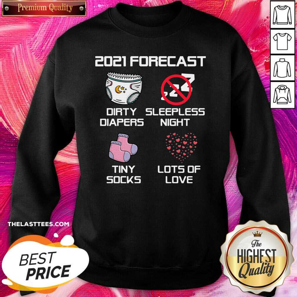 Hot 2021 Forecast Baby Expecting Pregnancy Announcement Shirt - Image 4