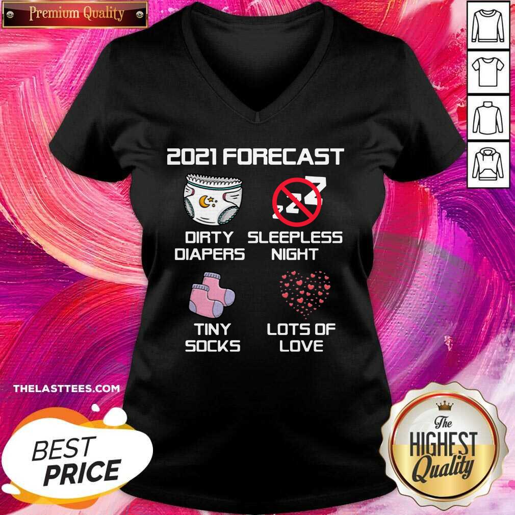 Hot 2021 Forecast Baby Expecting Pregnancy Announcement Shirt - Image 2