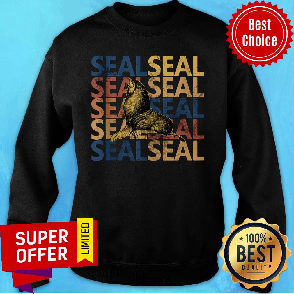 Water Seal Design Vintage And Retro Style Shirt - Image 4