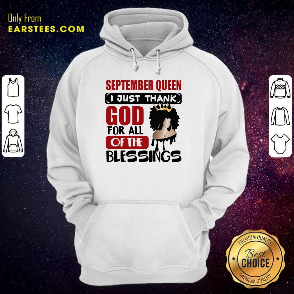 Top September Queen I Just Thank God Shirt - Image 4