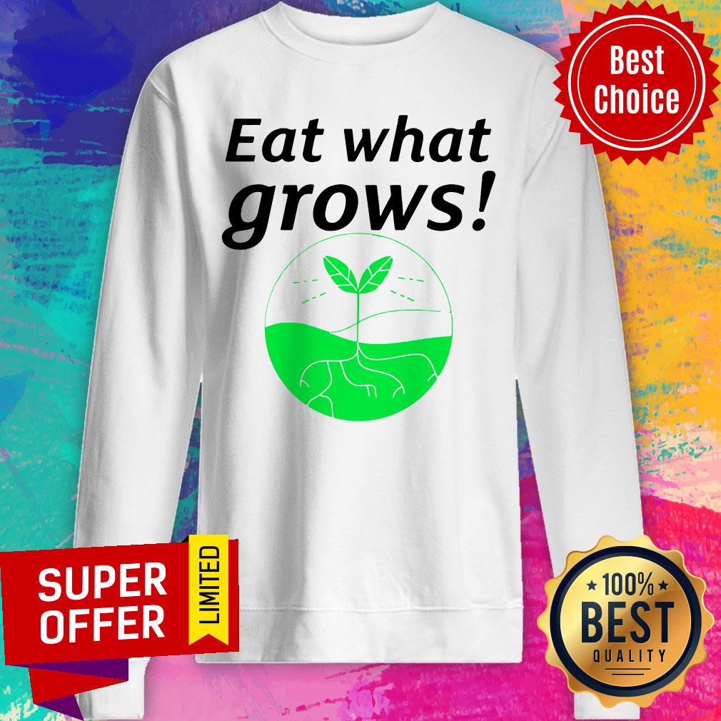 Official Vegan Gifts Eat What Grows Shirt - Image 2